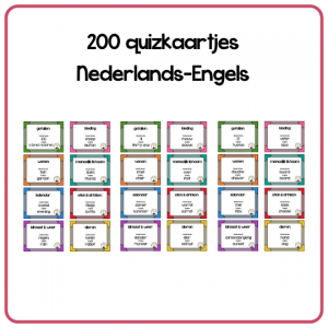 200 quizkaartjes Nederlands-Engels