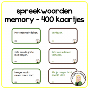spreekwoorden memory – 400 kaartjes