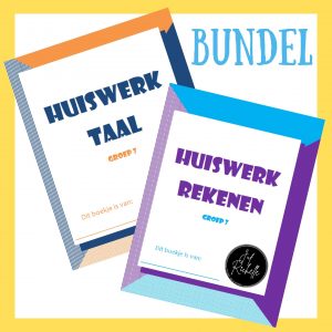 Bundel huiswerkboekjes (rekenen & taal) groep 7