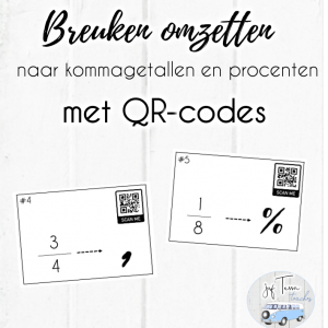 Breuken omzetten naar kommagetallen en procenten - QR-codes