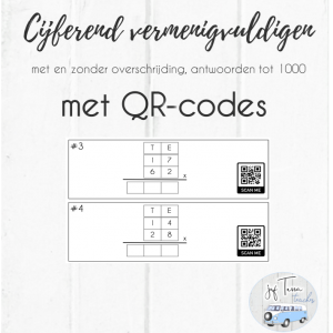 Cijferend vermenigvuldigen werkblad