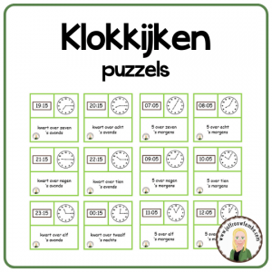 Klokkijken - puzzels