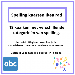 Spellingkaarten voor bij Ikea rad