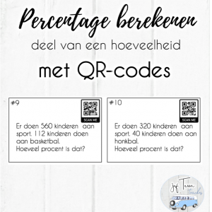 Percentage berekenen - deel van een geheel - QR-codes