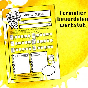 beoordelingsformulier werkstuk - variant 2 (bij werkboekje 'werkstuk maken voor kids')
