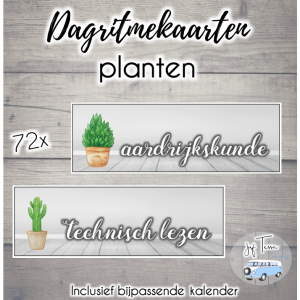 Dagritmekaarten - planten/cactus