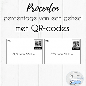 Procenten - percentage van een geheel berekenen - QR-codes