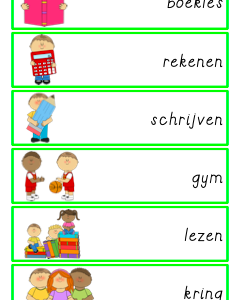 Dagritmekaarten - Cute Cliparts thema