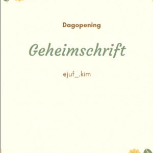Dagopening geheimschrift