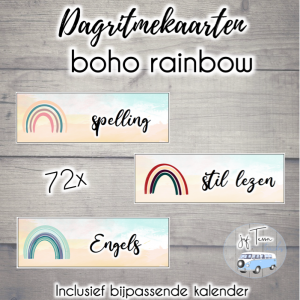 Dagritmekaarten - boho rainbow