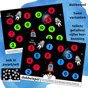 Dobbelspel thema de ruimte