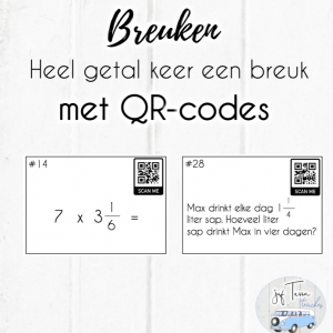 Breuken heel getal keer een breuk - QR-codes