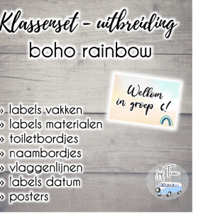 Klassenset - boho rainbow - uitbreidingsset bij dagritmekaarten
