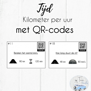 Tijd: kilometer per uur- QR-codes