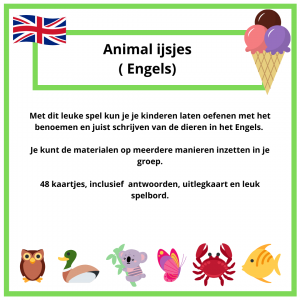 Animal ijsjes ( Engels)