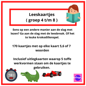 Leeskaartjes groep 4 t/m 8