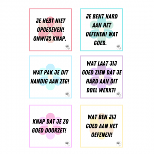 Complimenten kaartjes - pastel