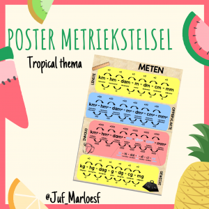 Poster metriekstelsel - thema tropical