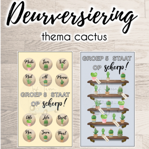 Deurversiering - cactus en planten