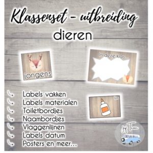 Klassenset - dieren - uitbreidingsset bij dagritmekaarten