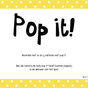 Pop it - ei/ij oefenen