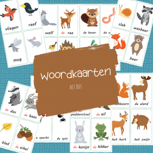 Woordkaarten het bos