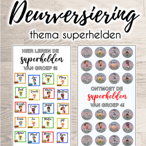 Deurversiering - superhelden