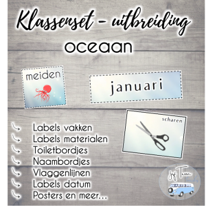 Klassenset - onderwaterwereld/oceaan/zee - uitbreidingsset bij dagritmekaarten