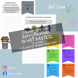 Schrijfbundel: het leven in een KASTEEL (middeleeuwen, ridders, prinsessen)
