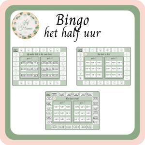 Bingo - de klok: het half uur