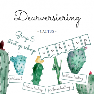 Deurversiering thema cactus