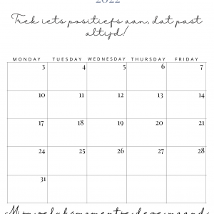 Kalender 2022-2023 4 stuks positieve mindset (leerkracht & kinderen, A4 & A5)