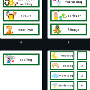 Dagritmekaartjes jungle
