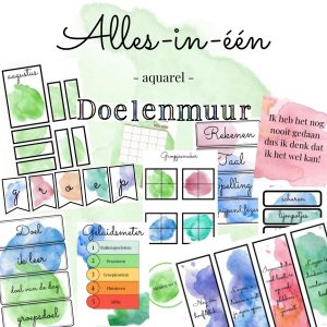 Alles-in-één pakket thema aquarel