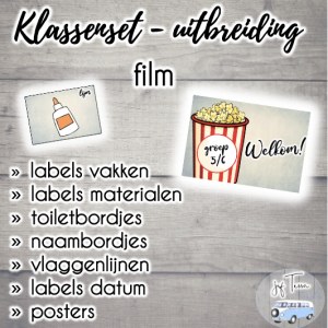 Klassenset - film - uitbreidingsset bij dagritmekaarten thema film