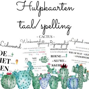 Hulpkaarten taal/spelling cactus