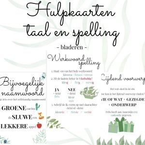 Hulpkaarten taal/spelling bladeren