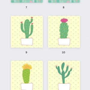 Deurversiering - thema cactussen