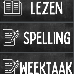 Dagritmekaarten krijtbord