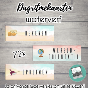 Dagritmekaarten - waterverf