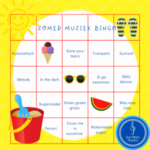 Zomer muziek bingo 2022