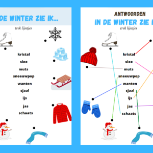 Winterwoordjes werkblad