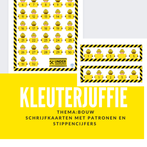 Kleuterjuffie getal volgorde spel bouw