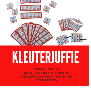 Kleuterjuffie circus getalvolgorde, telactiviteit en getallenposter