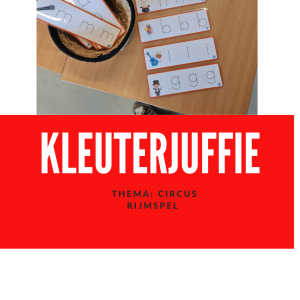 Kleuterjuffie letterschrijfkaarten circus