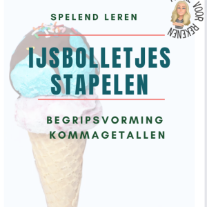 Kommagetallen produceren en optellen - zomer/ijsbolletjes