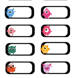 Naamkaarten thema monster