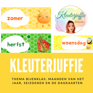 Kleuterjuffie dagen, maanden en seizoenen kaarten