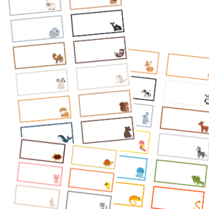 Naamkaartjes dieren