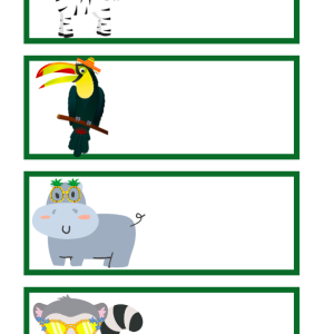 Naamkaartjes thema jungle